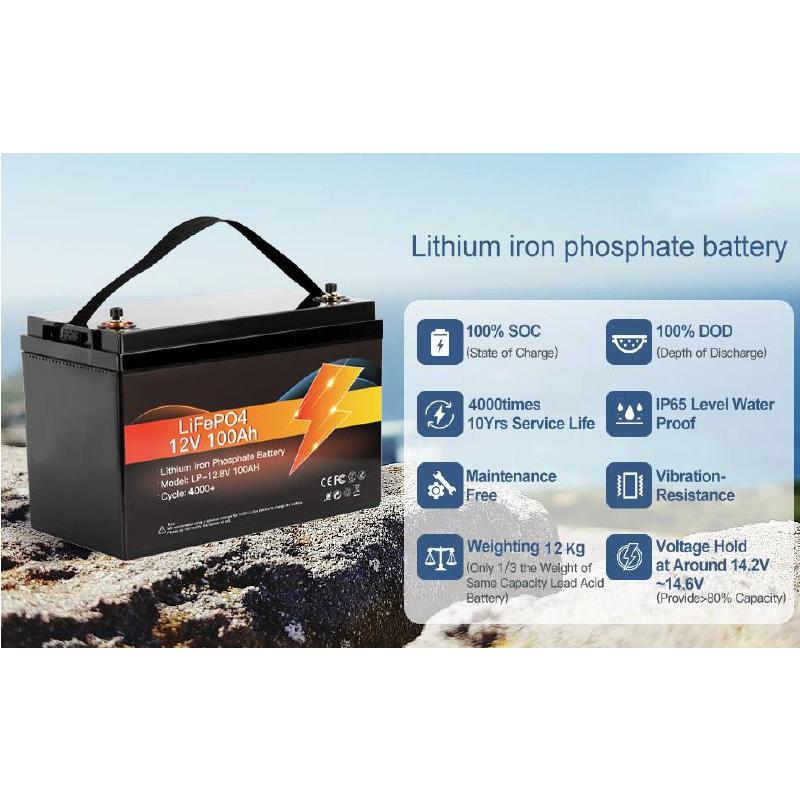 1,2 кВт. Акумуляторна батарея 12V/100AH LiFePO4