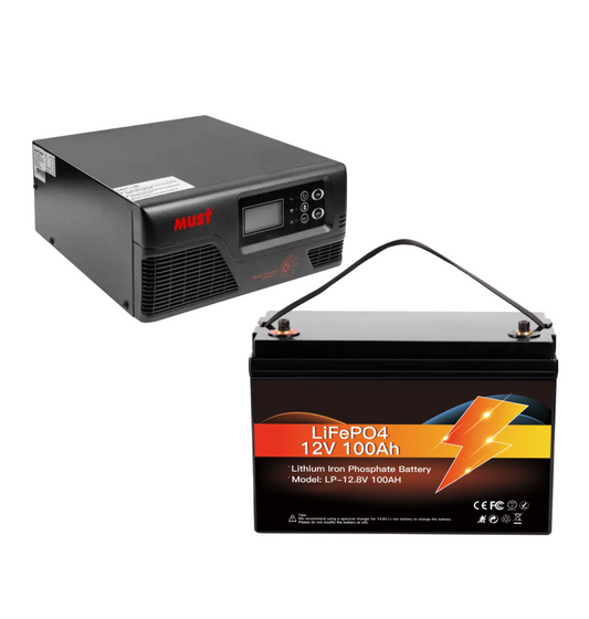 Енергосистема 1,2 кВт MUST EP20-0612 PRO 12V + акумулятор LiFePO4 12V/100Ah